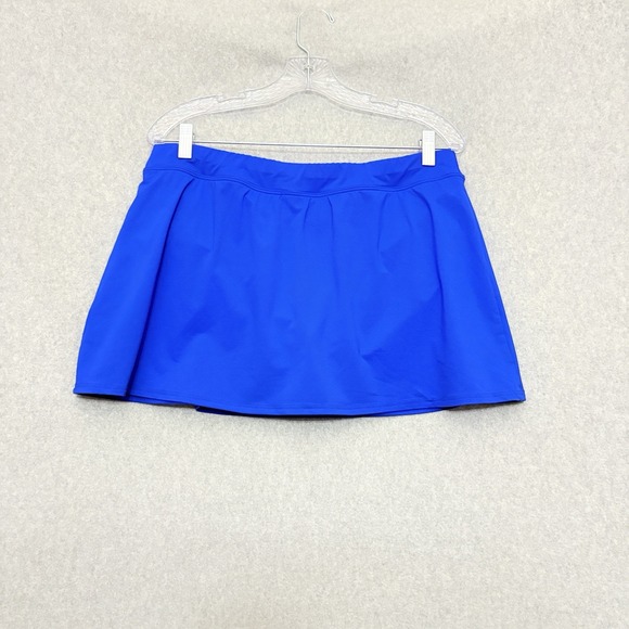 Lands End Swim Skirt Bottoms Womens 14P‎ Bright Blue Built In Bikini Beach - Picture 1 of 6